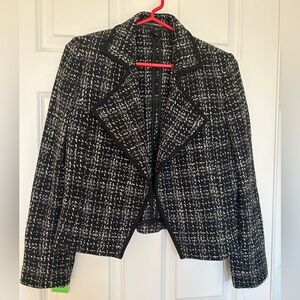 Tweed cropped shaped jacket/blazer, Linda Allard Ellen Tracy size 2